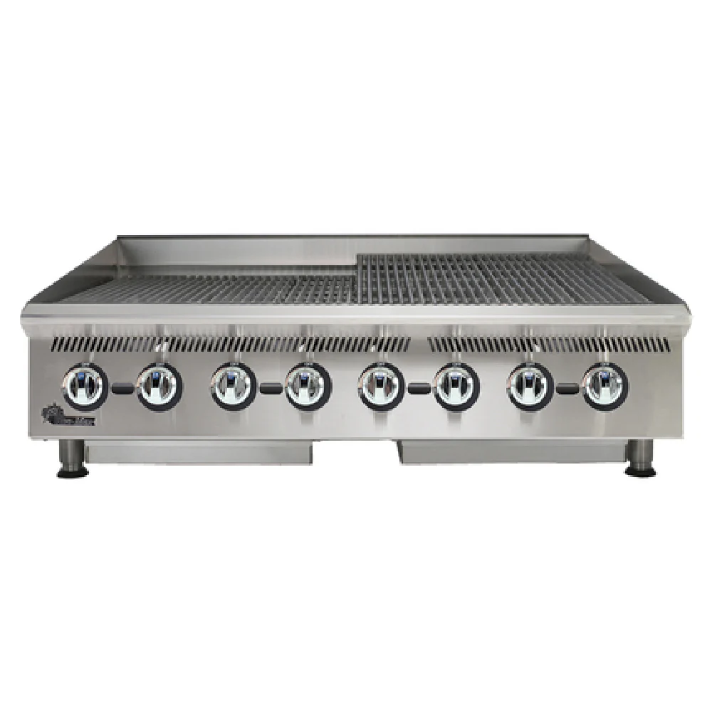 Star 8048CBB_NAT 48 Inch Gas Charbroiler with Lava Rock 160000 BTU Star 8048CBB_NAT 48 Inch Gas Charbroiler with Lava Rock 160000 BTU