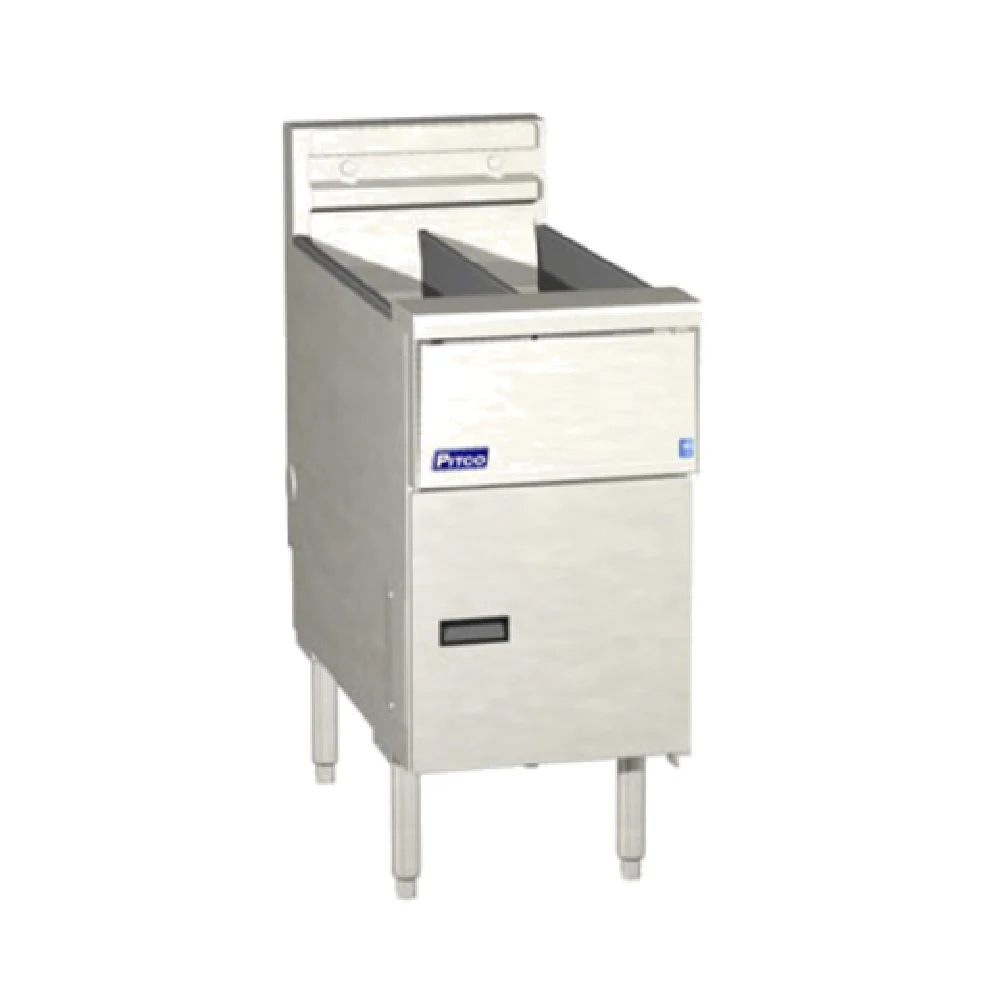 Pitco SE14T_208/60/3 15 Inch Electric Deep Fryer Floor Model Dual 20 to 25 lb Tanks