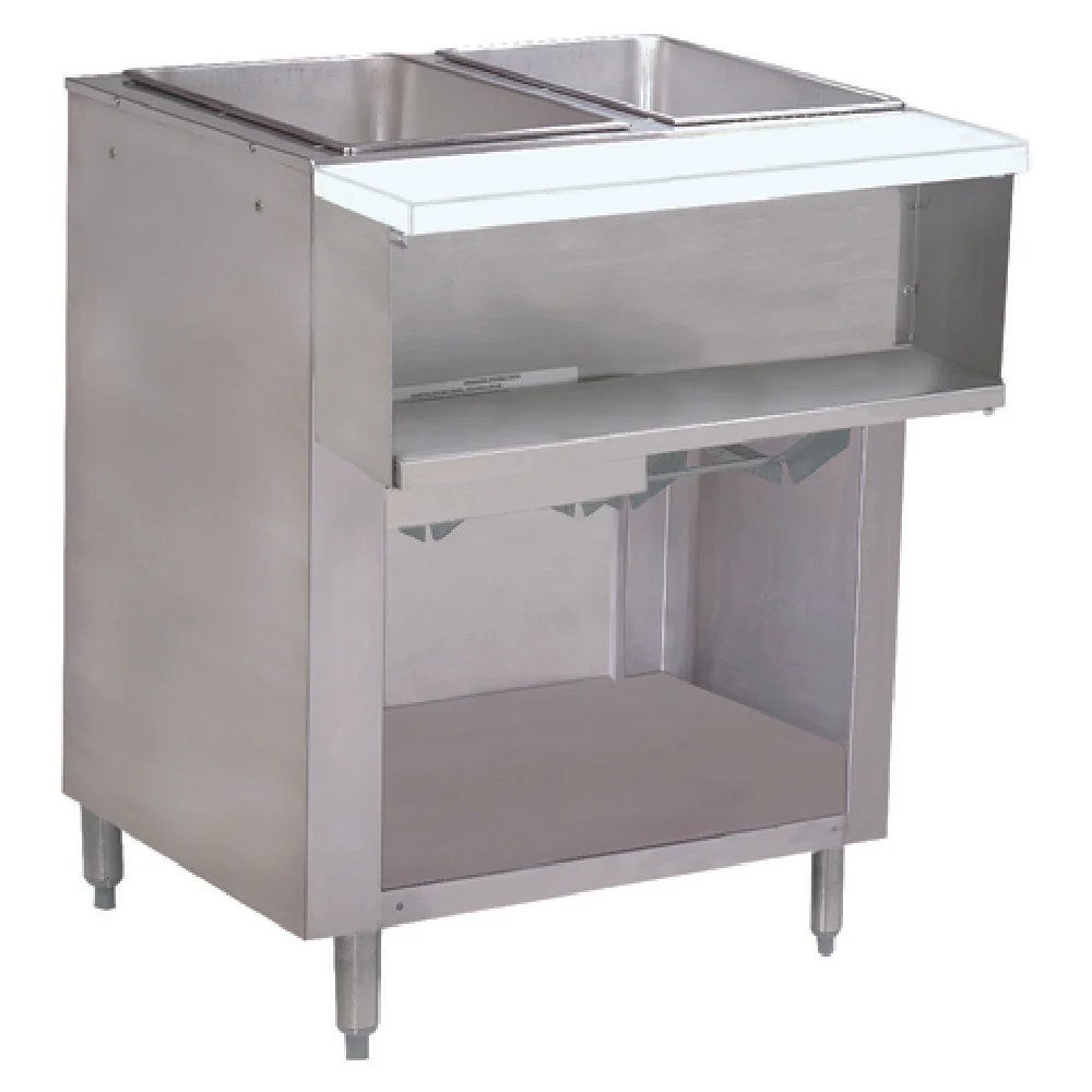 Advance Tabco WB-2G-LP-BS 32 Inch Gas Water Bath Hot Food Table with 15,000 BTU