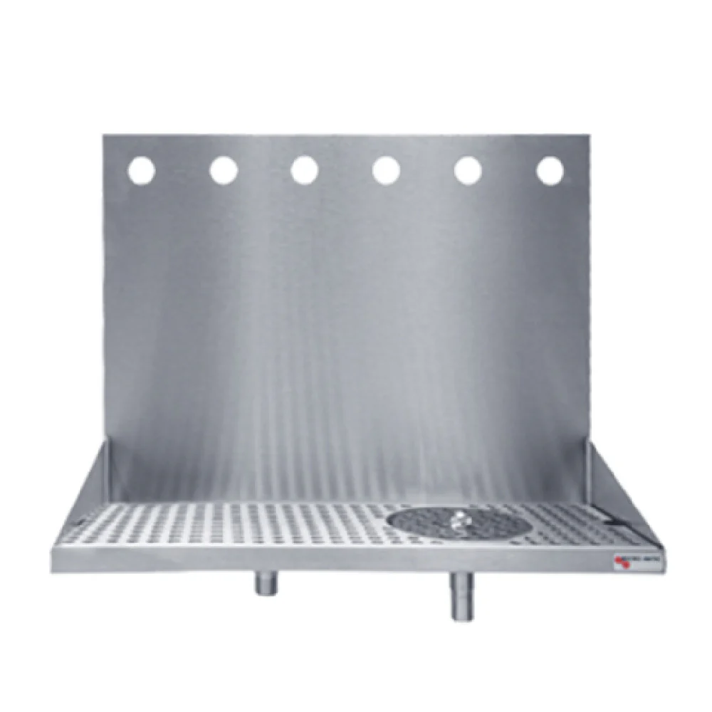 Optional 24 Inch Stainless Steel Wall Mount Drip Tray Trough With Glass Rinser, Micro Matic DP-322ELD-6GR Optional 24 Inch Stainless Steel Wall Mount Drip Tray Trough With Glass Rinser, Micro Matic DP-322ELD-6GR