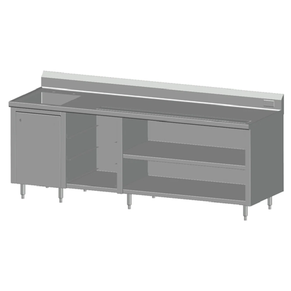 SPG International BCRS-96L Universal Stainless Beverage Counter With Rack Slides 96 SPG International BCRS-96L Universal Stainless Beverage Counter With Rack Slides 96