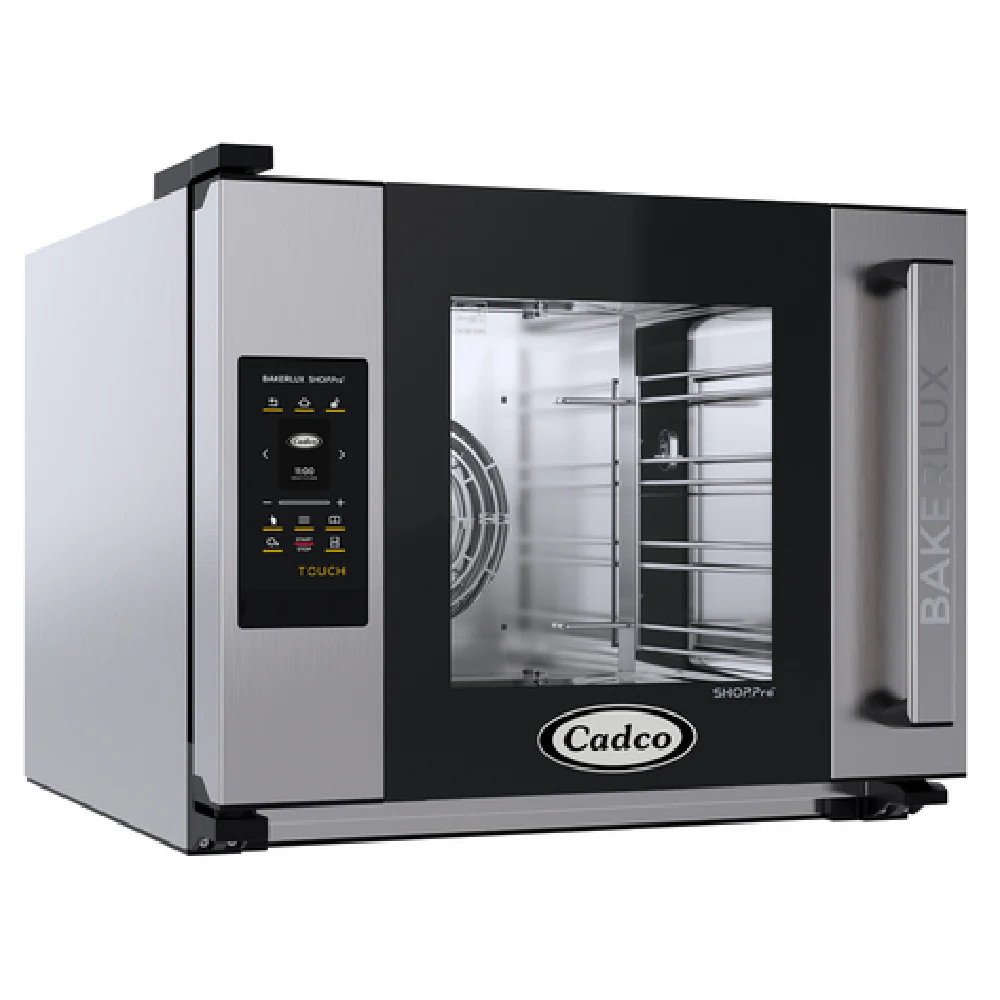 Cadco XAFT-04HS-TR 24 Inch Electric Convection Oven Stainless Steel with 4 Shelves Cadco XAFT-04HS-TR 24 Inch Electric Convection Oven Stainless Steel with 4 Shelves