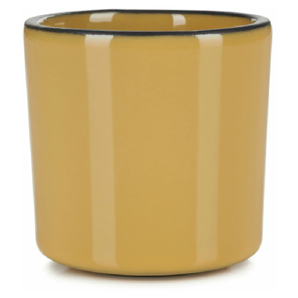 Revol 652693 2-3/4 Oz Round Cup Porcelain Stackable Turmeric with Oven Safe
