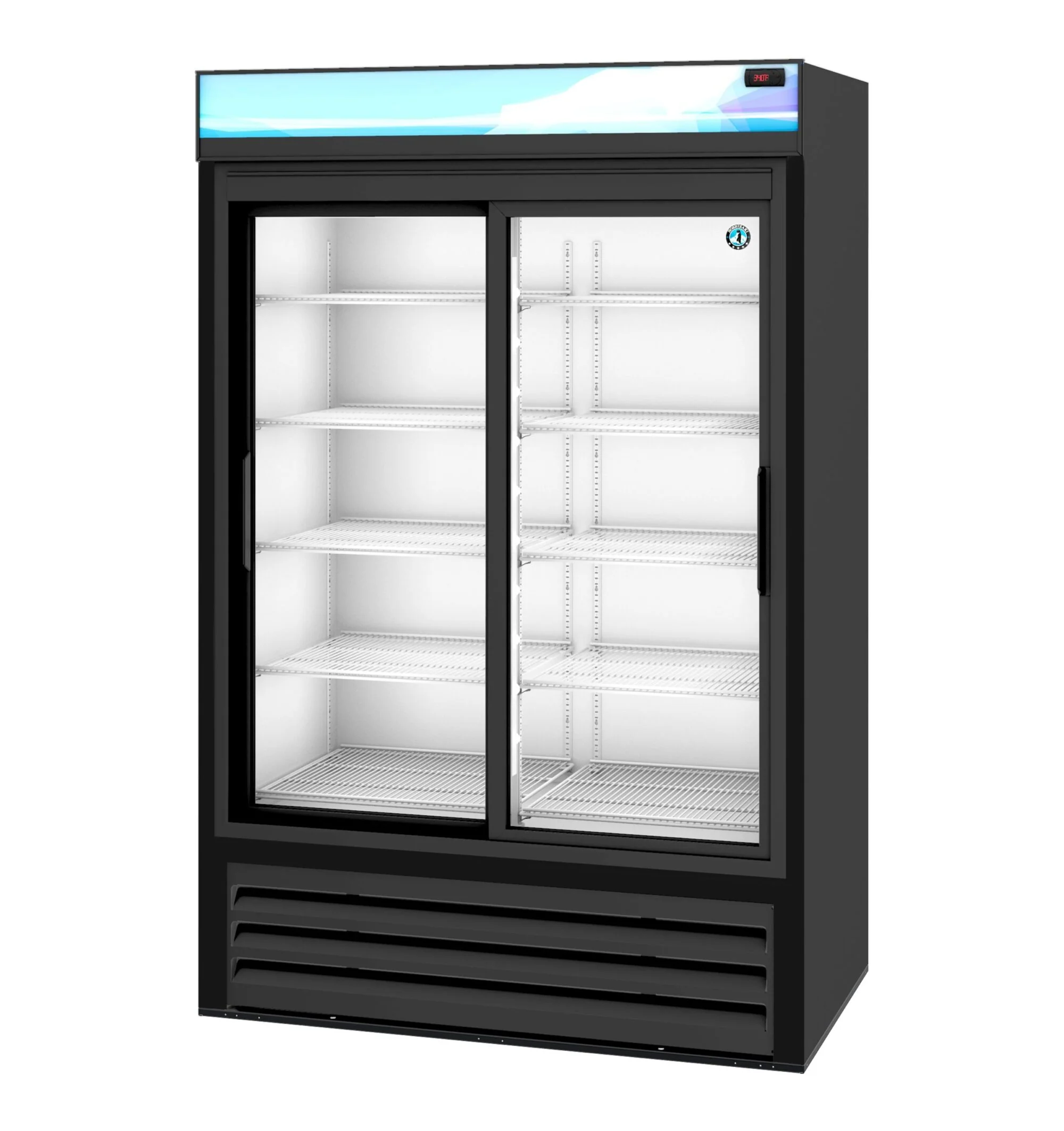 Hoshizaki RM-45-SD-HC-BLK 51 Inch 38.26 cu ft Refrigerated Merchandiser 2 Section Black Hoshizaki RM-45-SD-HC-BLK 51 Inch 38.26 cu ft Refrigerated Merchandiser 2 Section Black