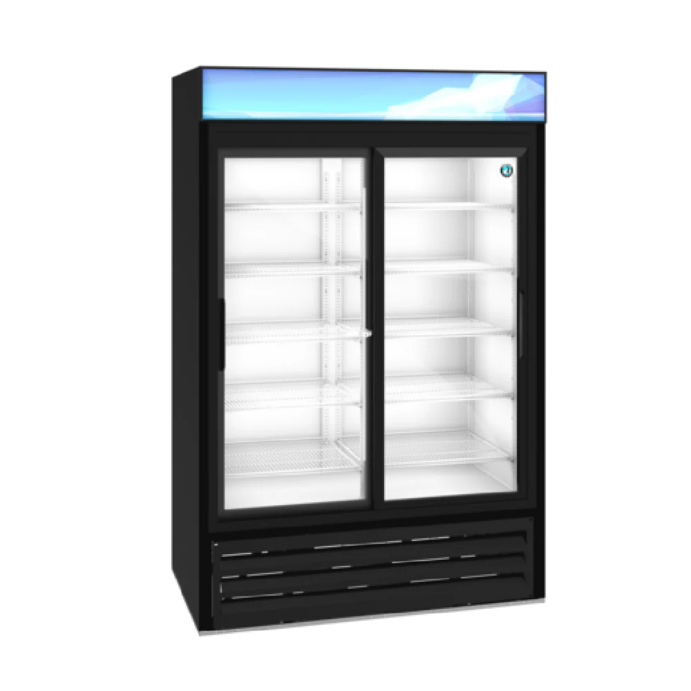 Hoshizaki RM-45-SD-HC-BLK 51 Inch 38.26 cu ft Refrigerated Merchandiser 2 Section Black Hoshizaki RM-45-SD-HC-BLK 51 Inch 38.26 cu ft Refrigerated Merchandiser 2 Section Black