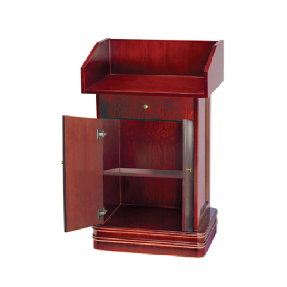 Aarco POD-2 29-1/8 Inch Podium with Doors Hardwood Cherry Finish