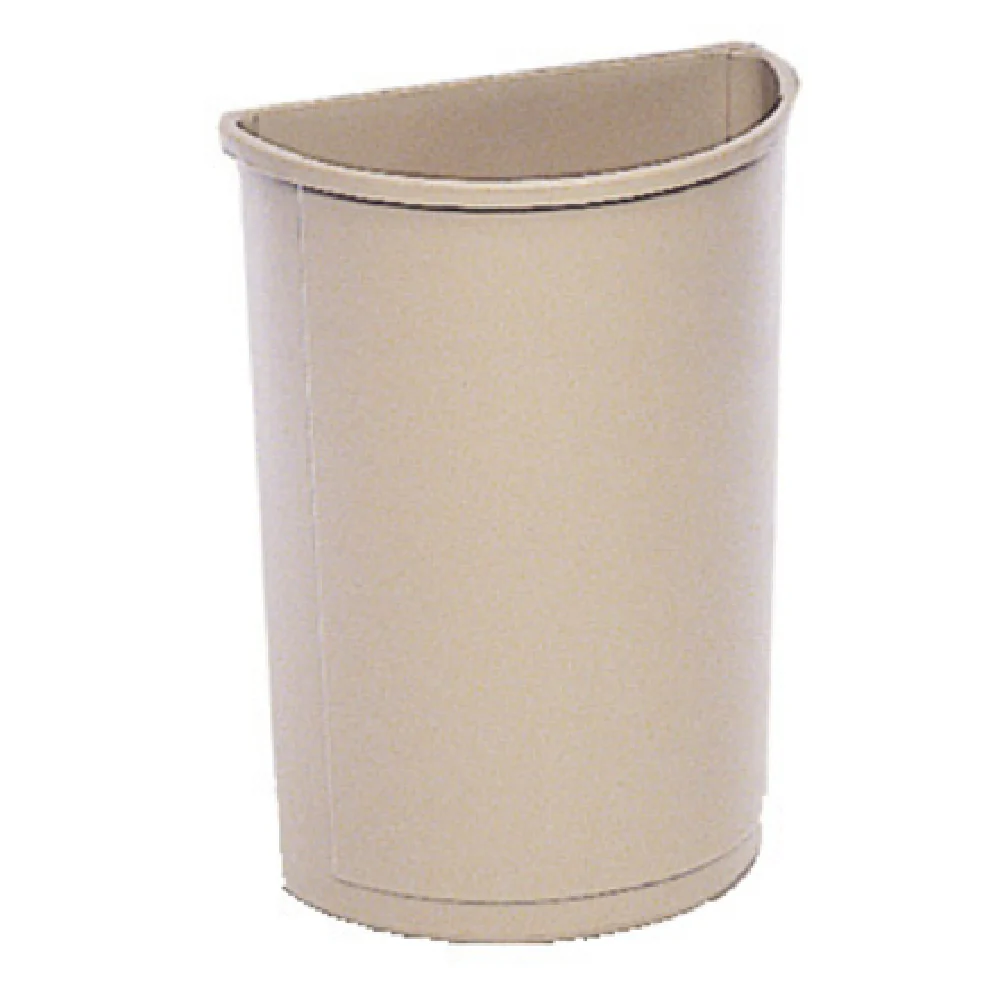 Rubbermaid FG352000BEIG 21 Inch with Durable Plastic Beige Trash Receptacle