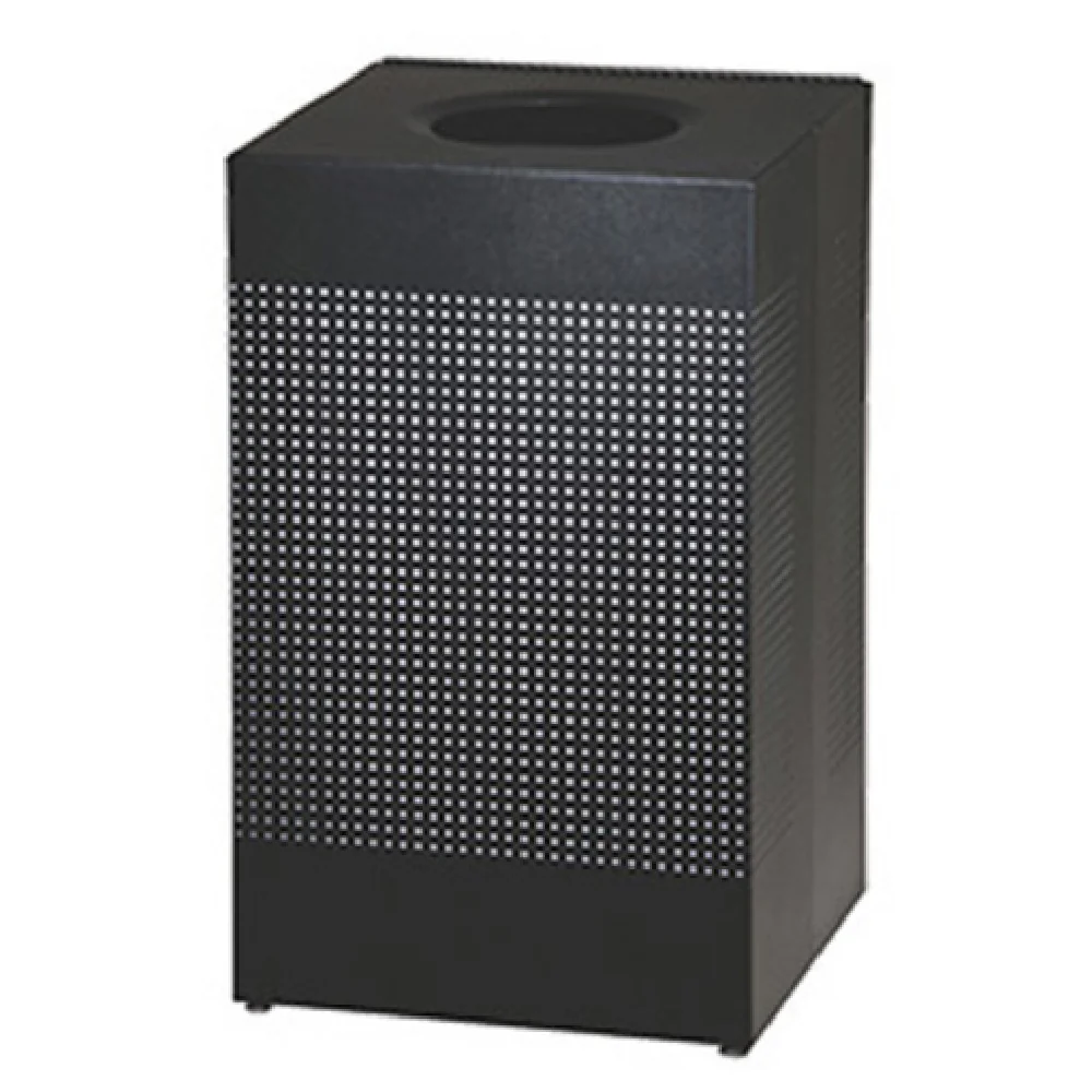 Rubbermaid FGSC18EPLTBK 19 Inch 20 Gallon Indoor Trash Receptacle with Steel Black Finish