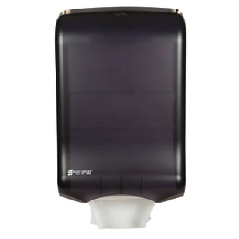 San Jamar T1700TBK 12 Inch Paper Towel Dispenser Manual Black Pearl