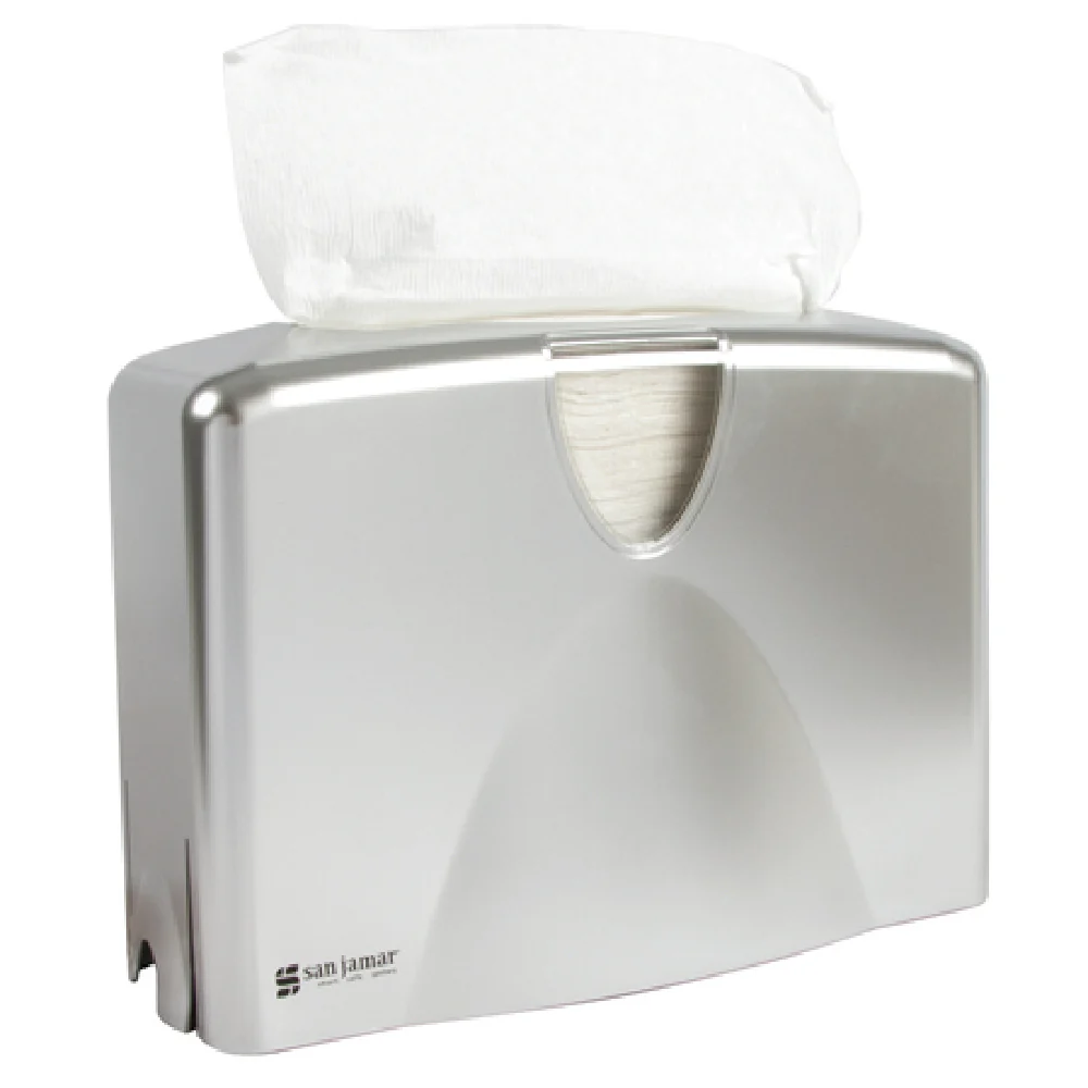 San Jamar T1740SS 12 Inch Towel Dispenser Countertop Manual Stainless Steel