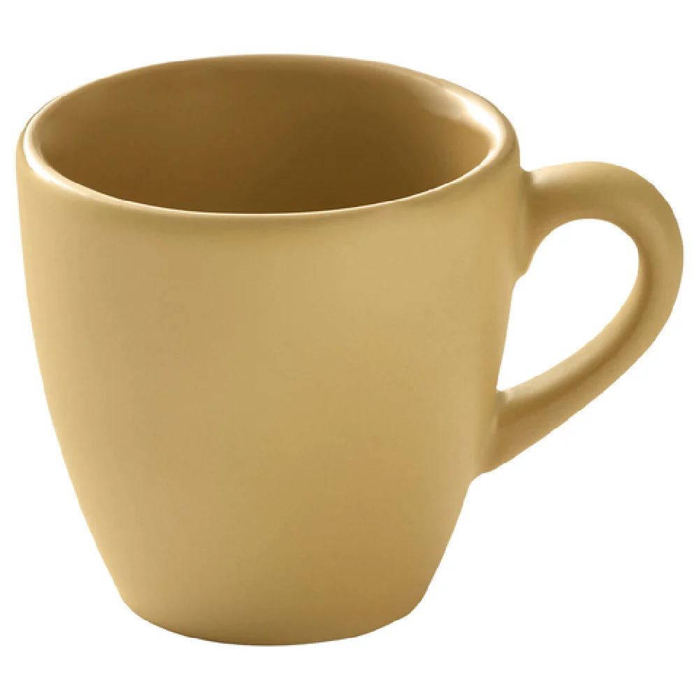 BauscherHepp 195359-700667 3 Oz Cup Microwave and Dishwasher Safe Porcelain Sandstone Yellow Uni