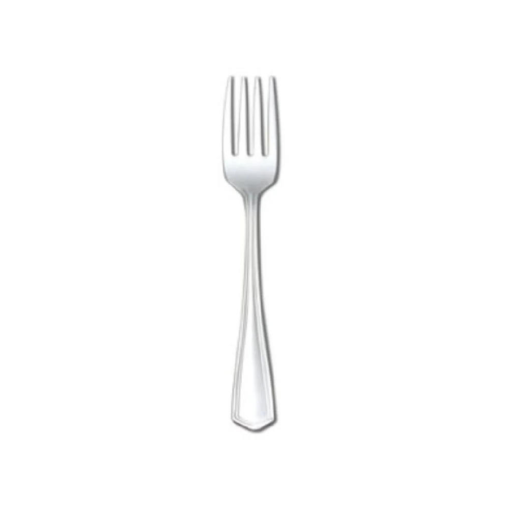 1880 Hospitality 1305FSLF 6-5/8 Inch Salad Pastry Fork Silver Plated Fluted Border