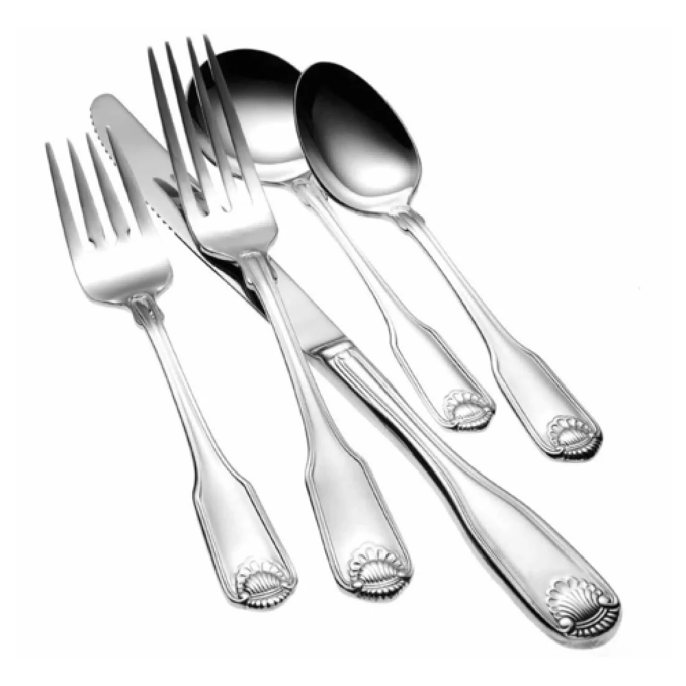 1880 Hospitality 1046FSLF 6-3/4 Inch Salad Pastry Fork Silver Plated Shell Motif 1880 Hospitality 1046FSLF 6-3/4 Inch Salad Pastry Fork Silver Plated Shell Motif