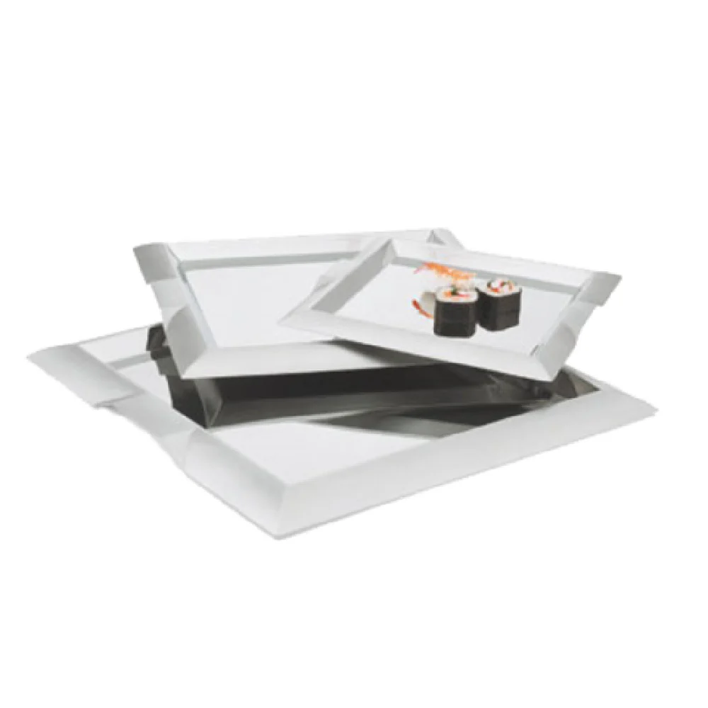 Vollrath 82090 11 Inch Square Serving Tray with Integral Handles Heavy Duty Stainless Steel Vollrath 82090 11 Inch Square Serving Tray with Integral Handles Heavy Duty Stainless Steel