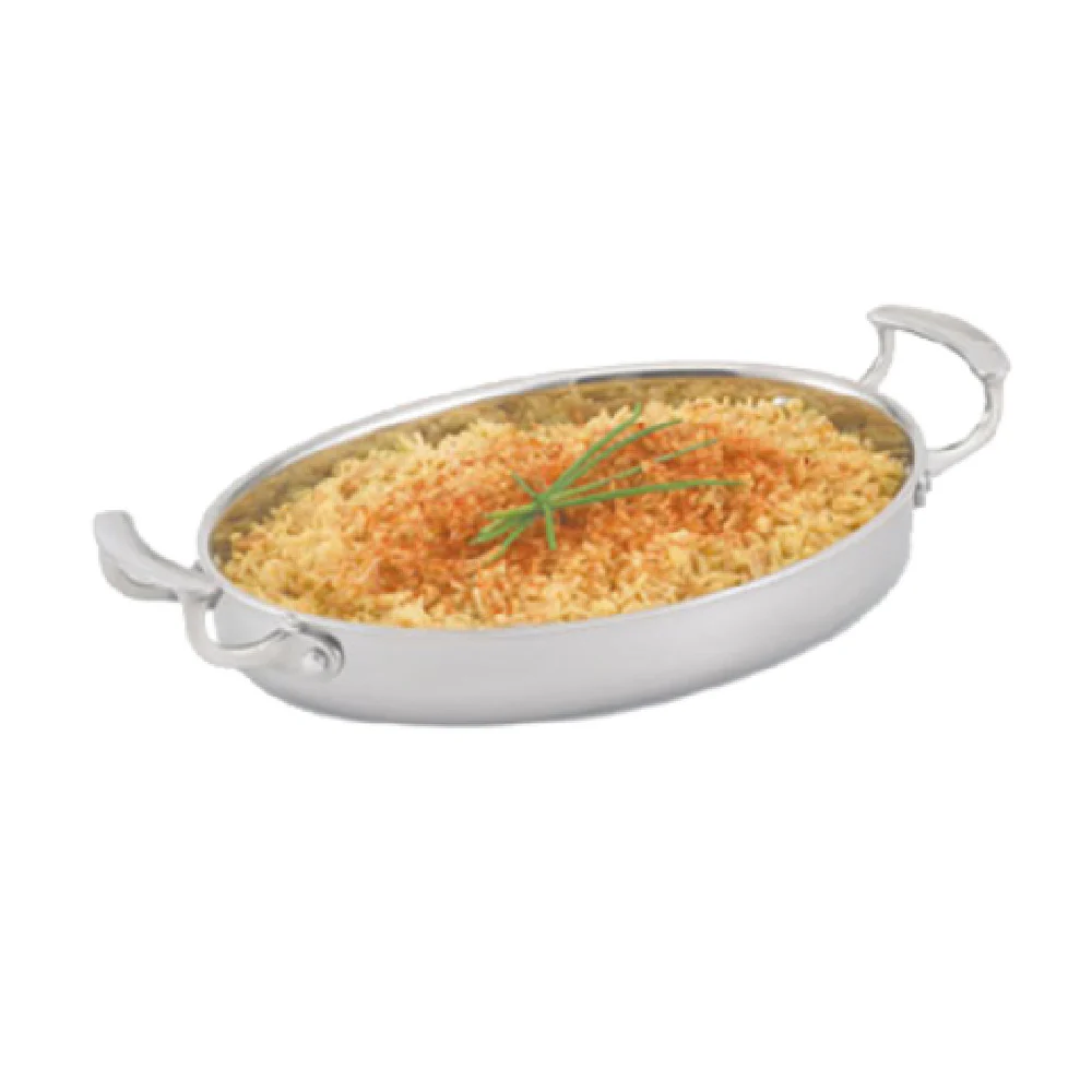 Vollrath 49452 12 Inch Gas Au Gratin Pan with 3 Ply Construction and Aluminum Core Vollrath 49452 12 Inch Gas Au Gratin Pan with 3 Ply Construction and Aluminum Core
