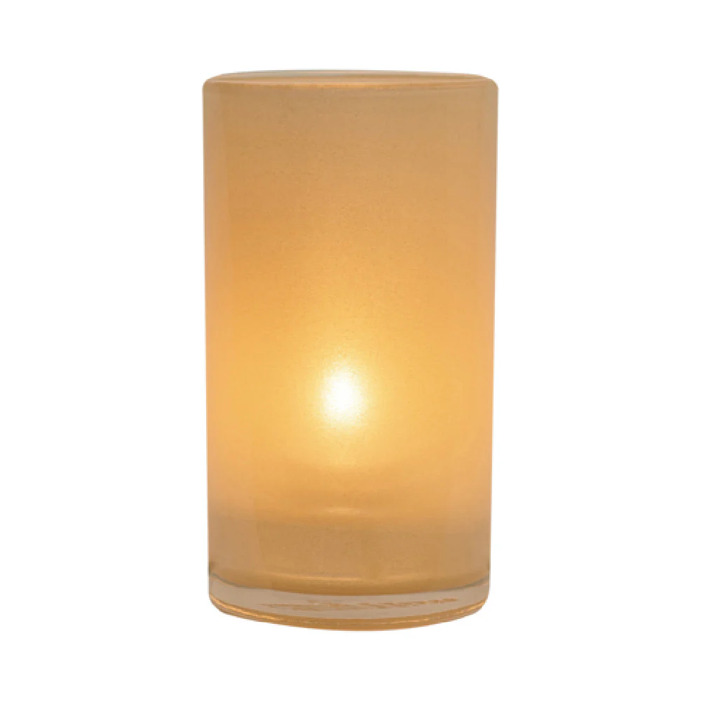 Hollowick 43517SG 2.63 Inch Satin Gold Candle Holder Glass Cylinder