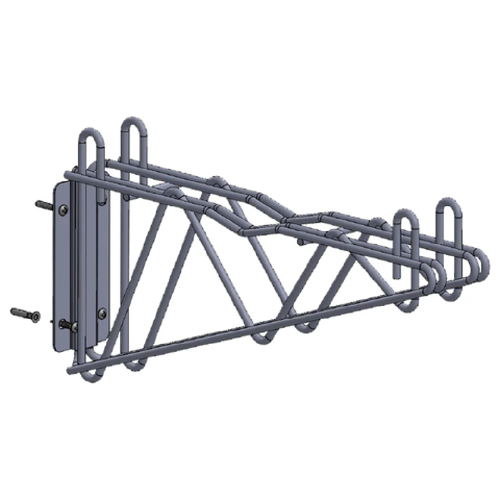 Quantum DWBD18BK 18 Inch Cantilever Arm Wall Mount Antimicrobial Black Epoxy
