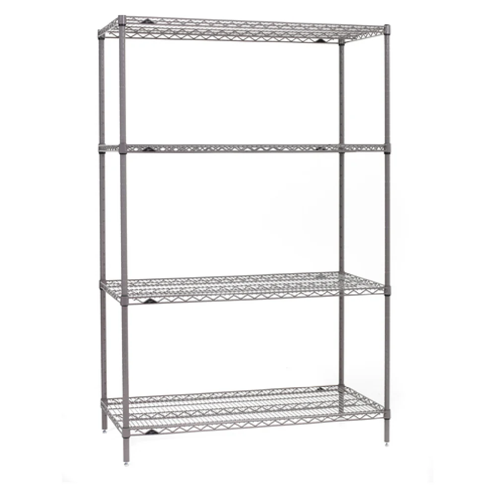 Metro SE-213674K4-S-4 36 Inch Shelving Unit Wire Four Shelves Knocked Down Gray Epoxy