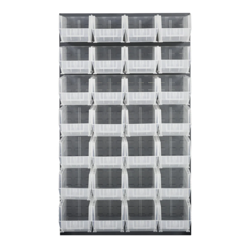 Quantum QLP-3661-240-28CL 36 Inch Louvered Panel Wall Mounted with 28 Bins Steel