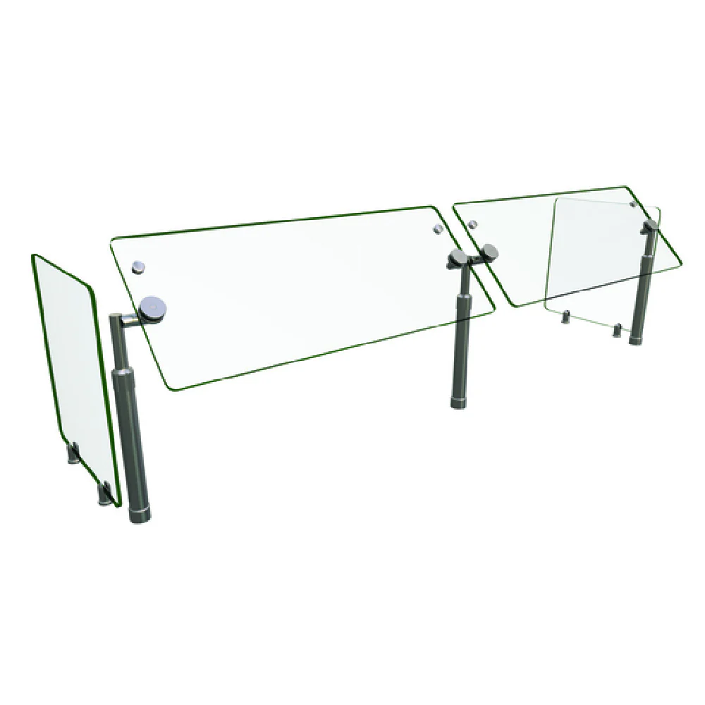 Hatco B950-72 72 Inch Adjustable Sneeze Guard Food Shield Stainless Steel with Glass