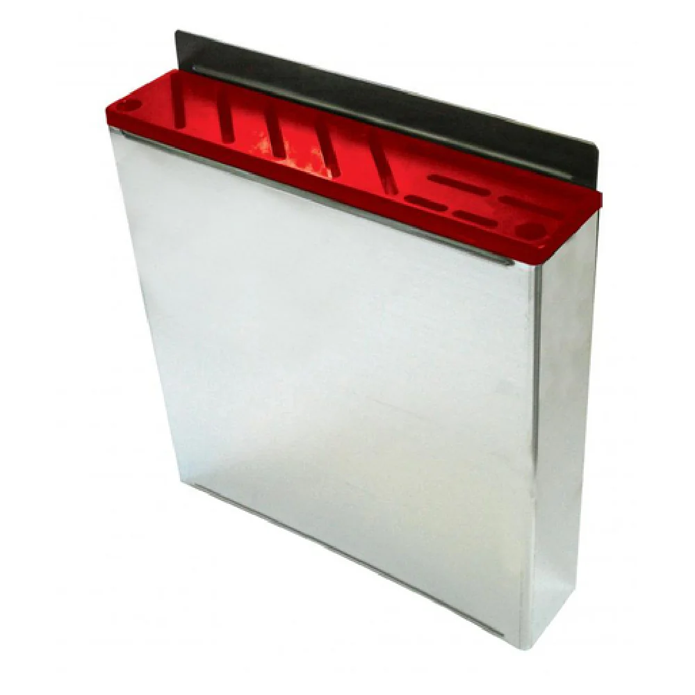 Omcan 12931 12 Inch Knife Rack Small Stainless Steel Holds 10 Knives and 2 Steels Omcan 12931 12 Inch Knife Rack Small Stainless Steel Holds 10 Knives and 2 Steels