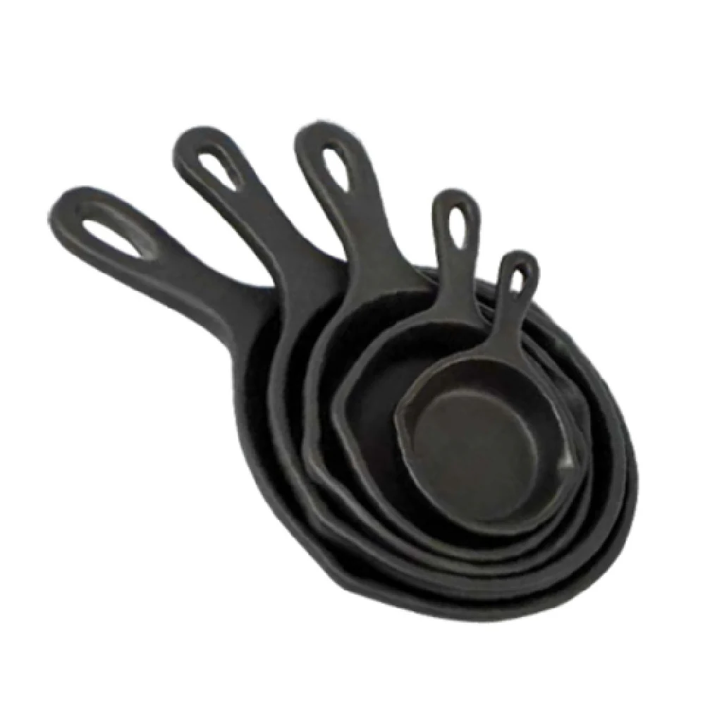 Steelite DCI212MB 12 Oz Ceramic Matte Black Fry Pan Server with Handle