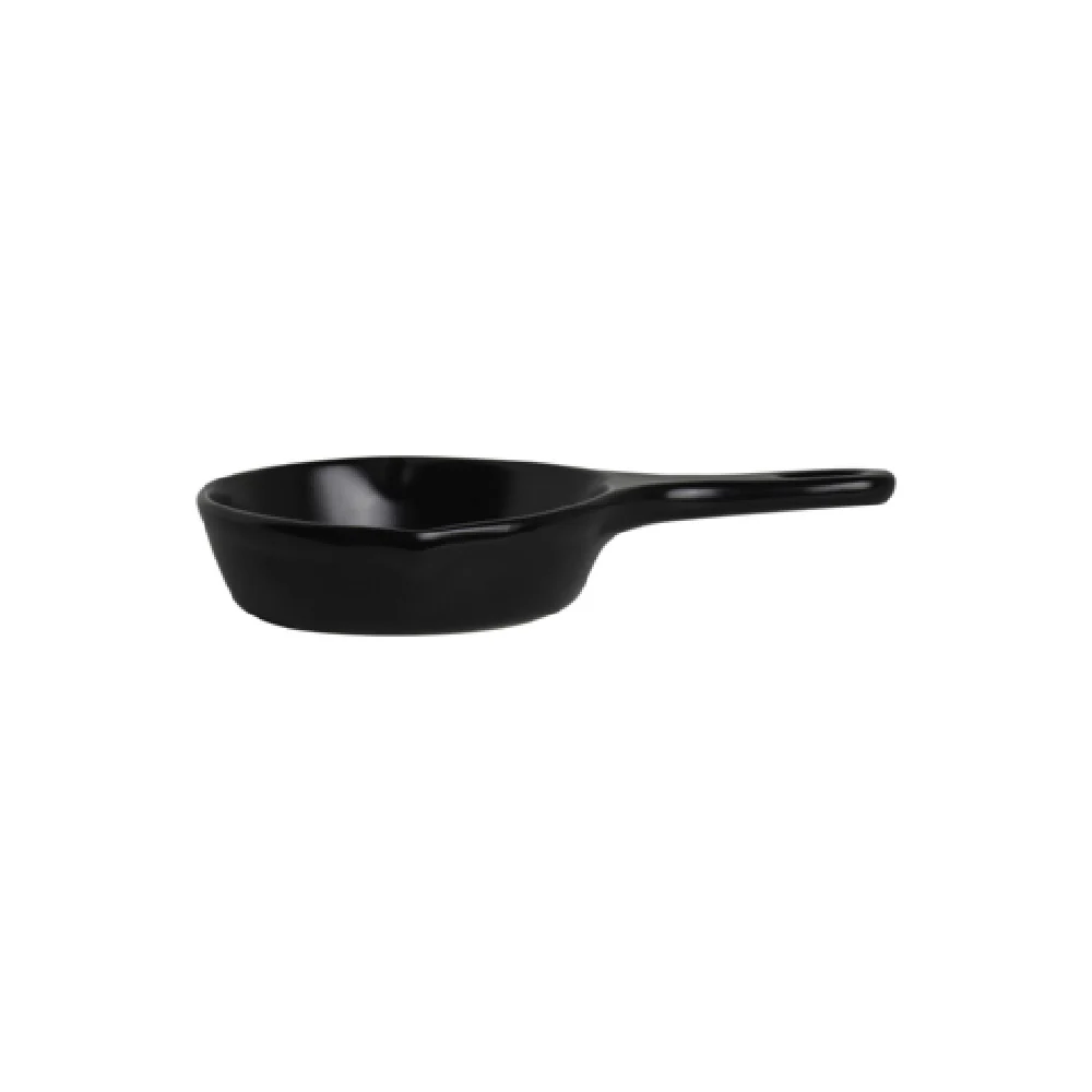 Steelite DCI212MB 12 Oz Ceramic Matte Black Fry Pan Server with Handle Steelite DCI212MB 12 Oz Ceramic Matte Black Fry Pan Server with Handle