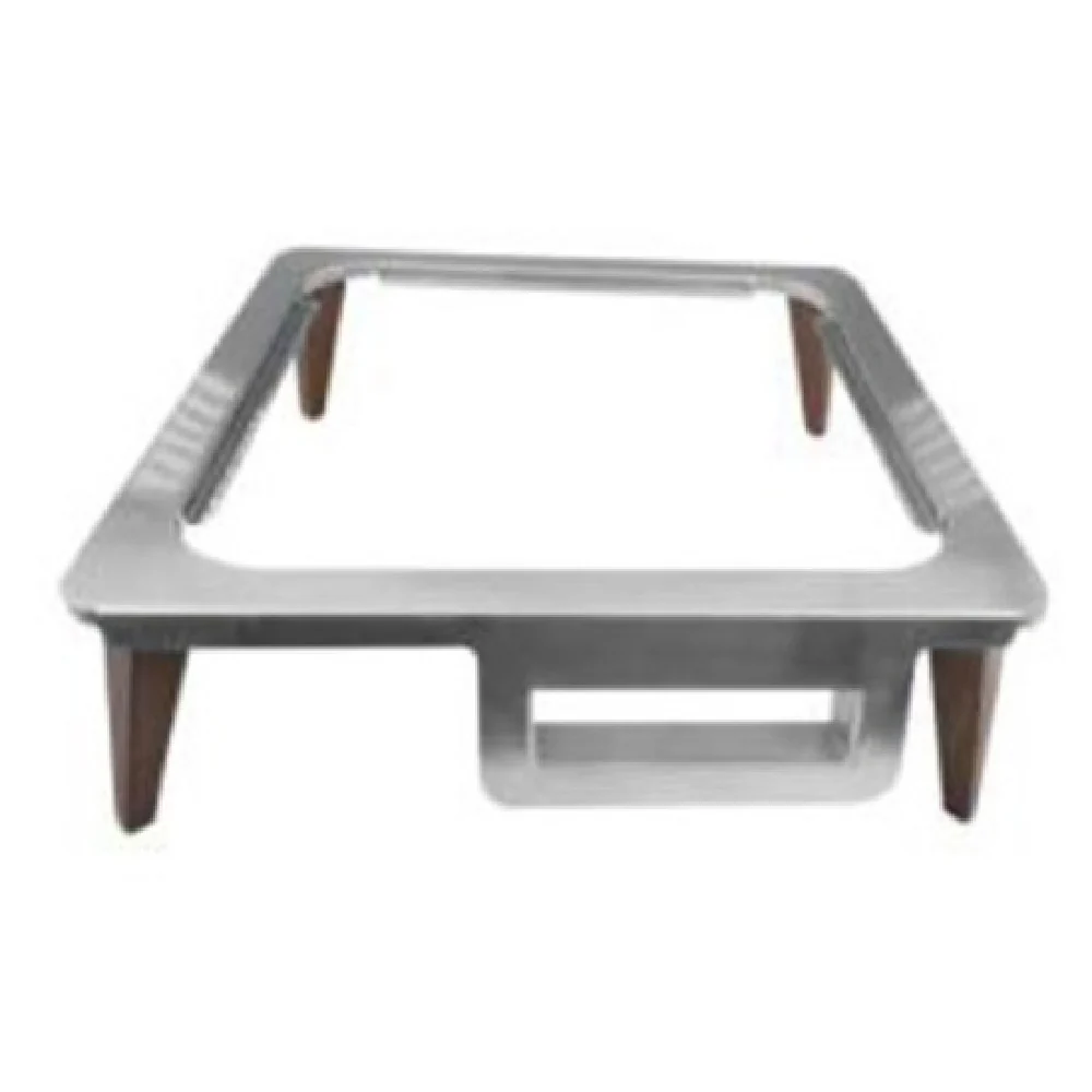 Spring USA SK-14511141 18 Inch Induction Warmer Stand Stainless Steel with Wood Legs Spring USA SK-14511141 18 Inch Induction Warmer Stand Stainless Steel with Wood Legs