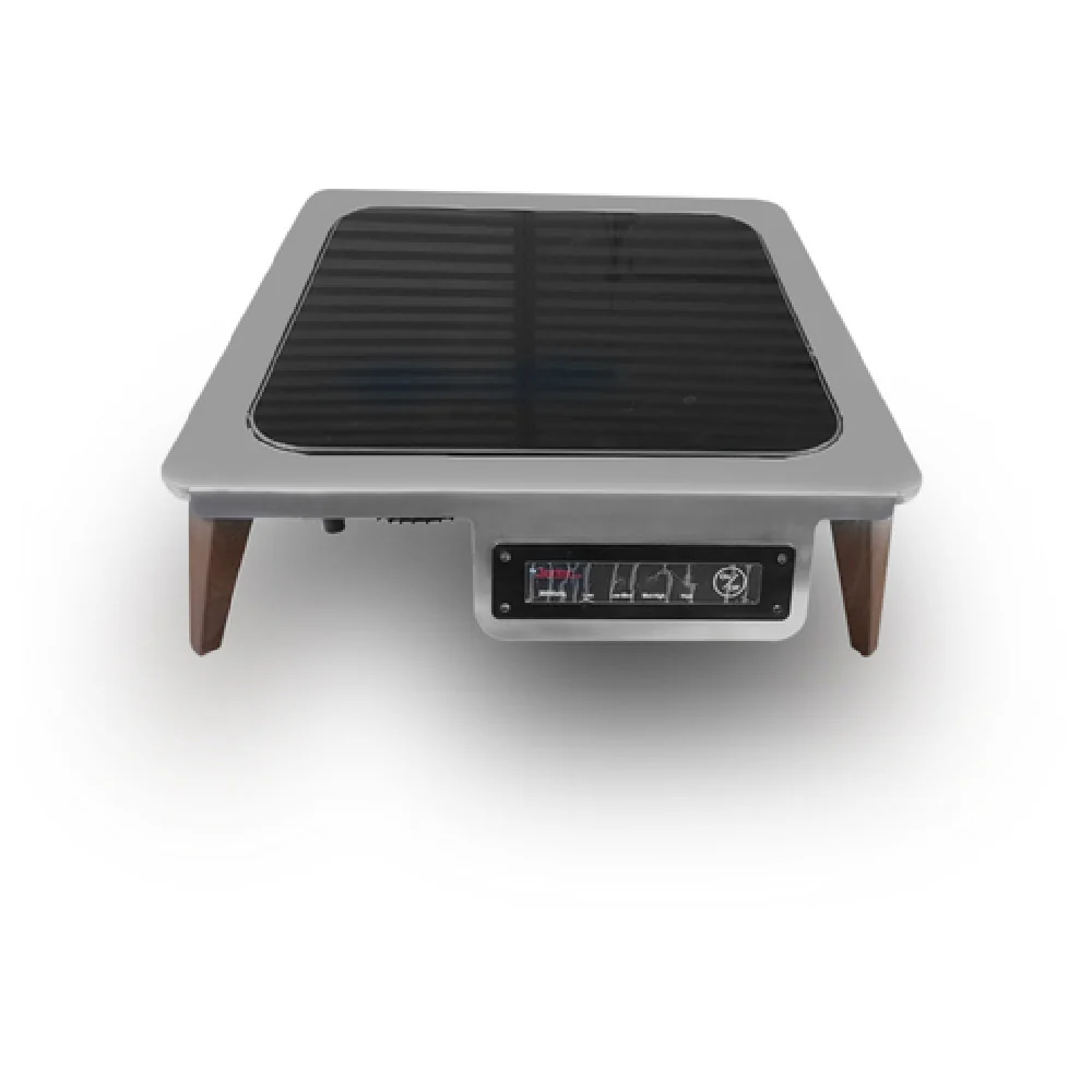 Spring USA SK-14511141 18 Inch Induction Warmer Stand Stainless Steel with Wood Legs Spring USA SK-14511141 18 Inch Induction Warmer Stand Stainless Steel with Wood Legs