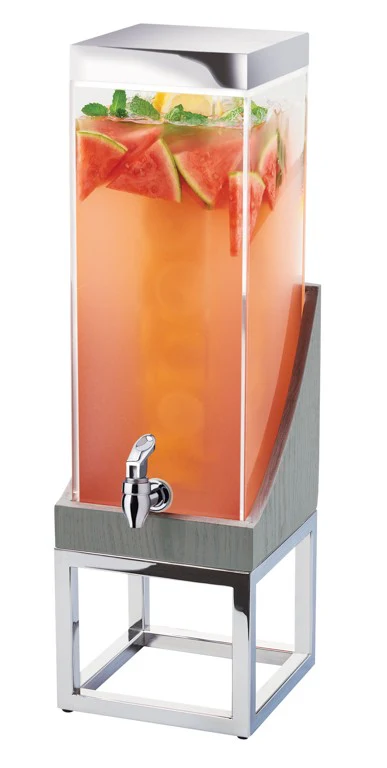 Cal Mil 3804-3INF-83 8 Inch Alcove Ashwood Beverage Dispenser Acrylic Gray Wash