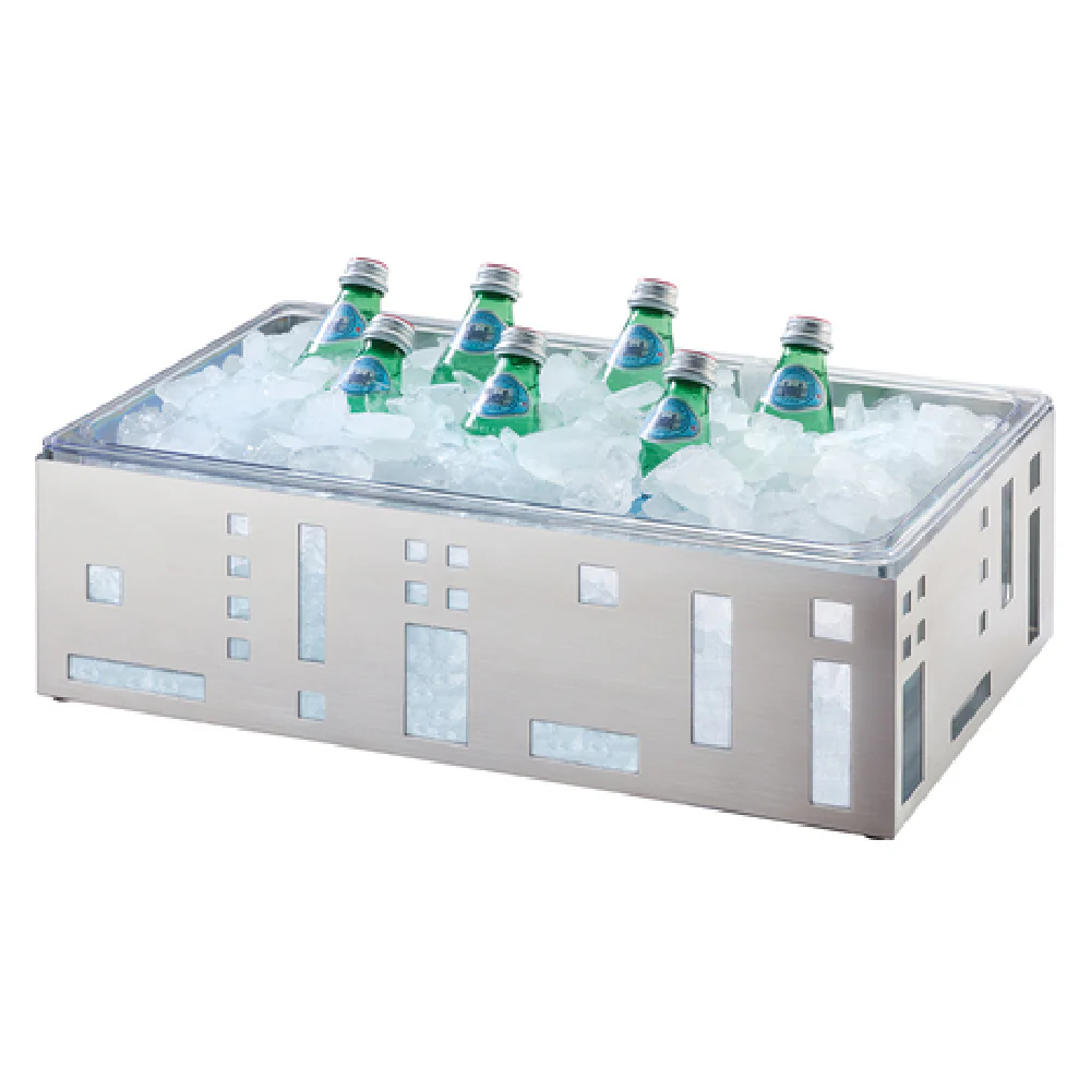 Cal Mil 1603-12-55 12-1/2 Inch Clear Polycarbonate Ice Housing Stainless Steel with Decorative Cutouts
