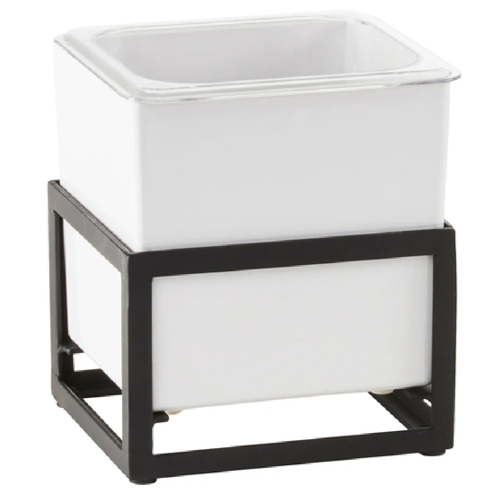 Cal Mil 22020-6-13 6-1/2 Inch Square Ice Housing with Melamine Pan Metal