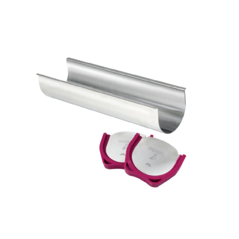 Louis Tellier 814570 12 Inch Triangular Yule Log Mould Stainless Steel with Precision Shape