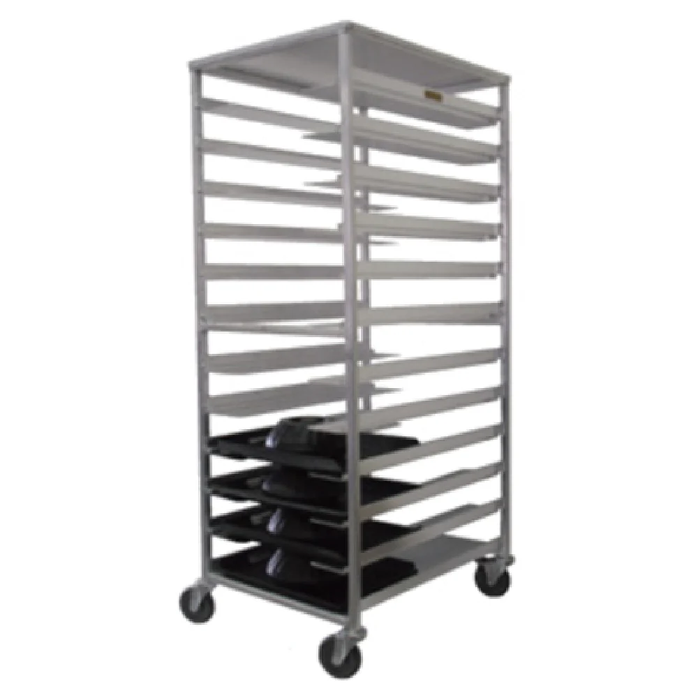 Alluserv AURSC20 25 Inch Mobile Tray Rack Aluminum Alloy Room Service Cart