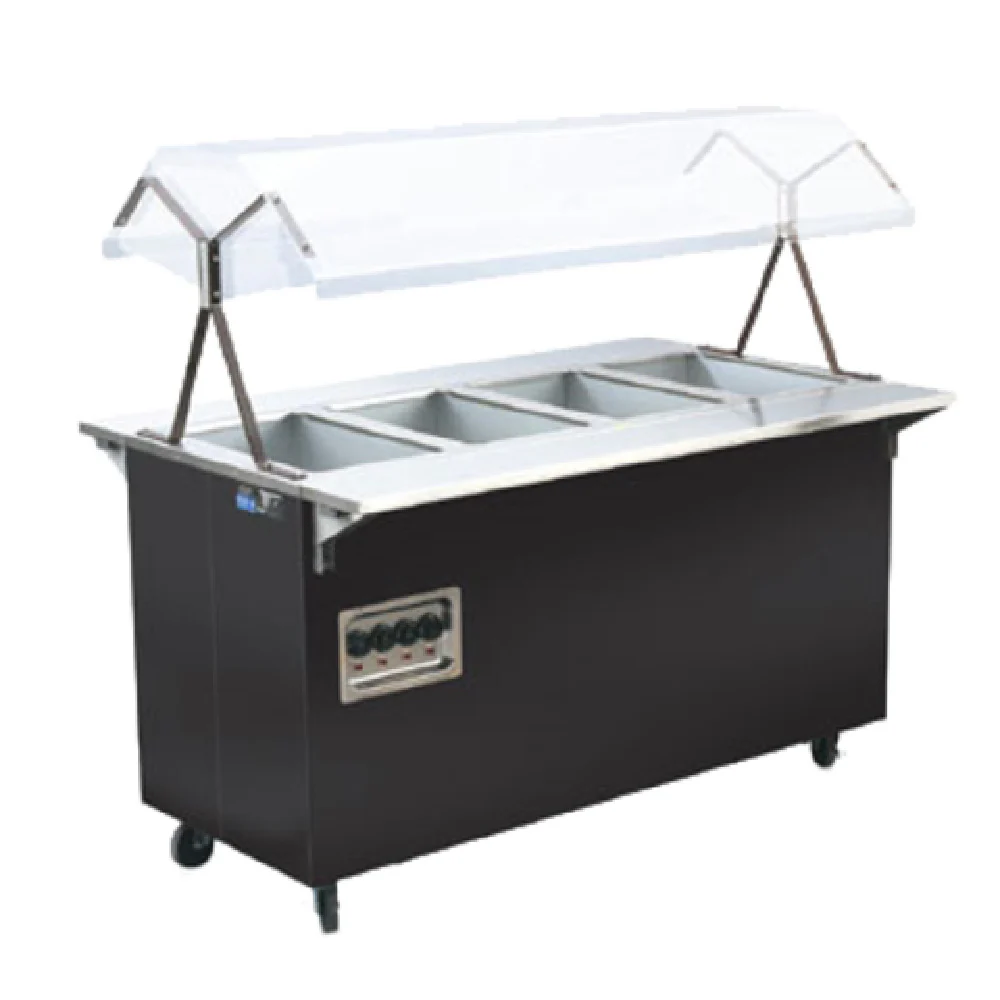 Vollrath 38712 60 Inch Hot Food Station Electric Open Well with Buffet Breath Guard Vollrath 38712 60 Inch Hot Food Station Electric Open Well with Buffet Breath Guard