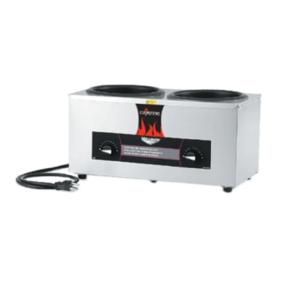 Vollrath 72045 17-1/4 Inch Twin Well Rethermalizer Commercial Countertop with Stainless Steel