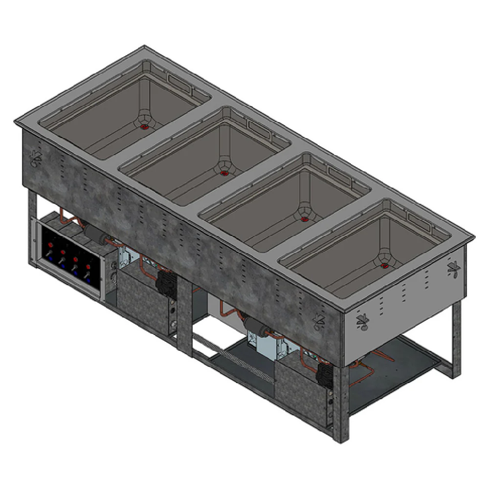 Vollrath FC-6HC-04208-AD 66 Inch Drop-In Electric Hot Cold Food Well Vollrath FC-6HC-04208-AD 66 Inch Drop-In Electric Hot Cold Food Well