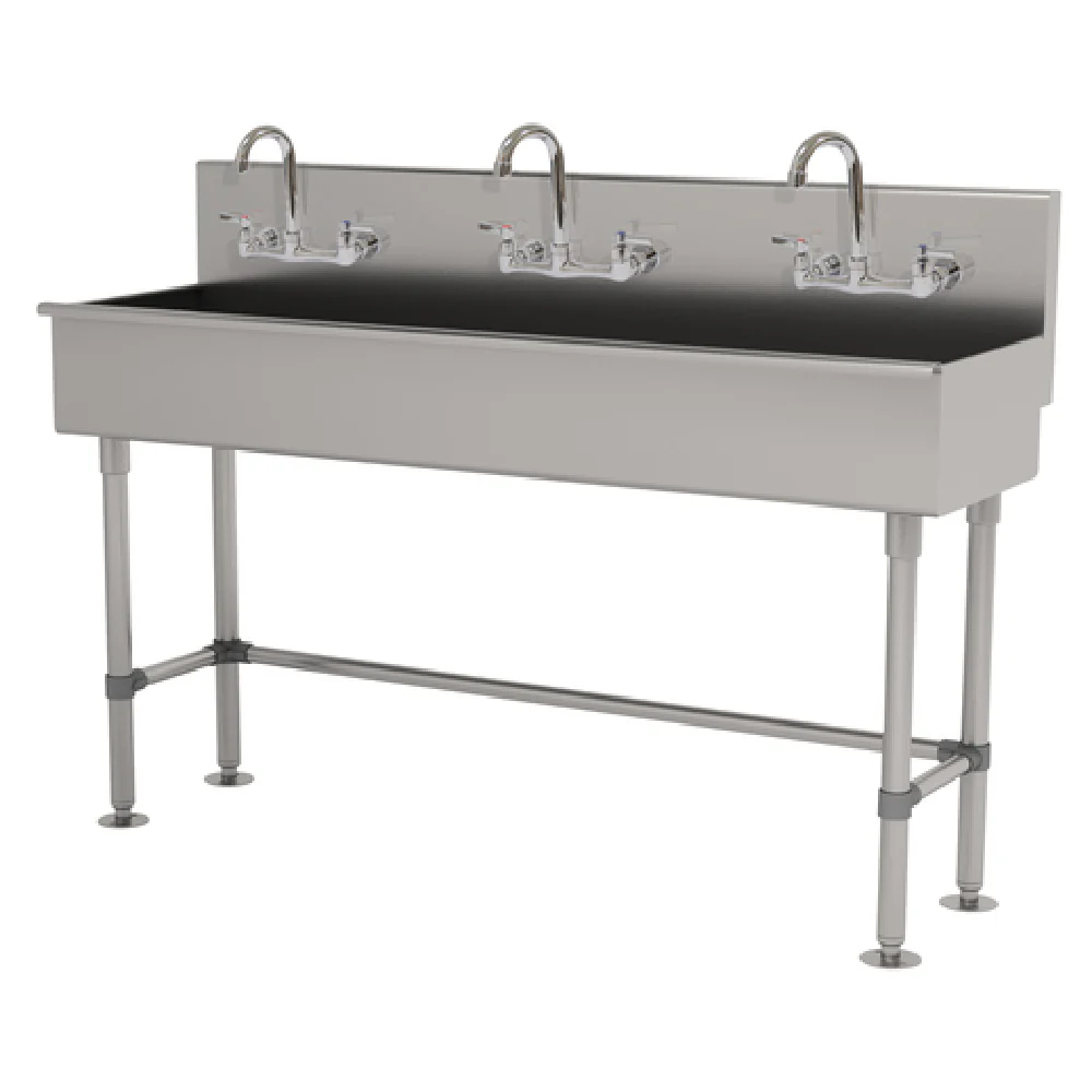 Advance Tabco 19-FM-72-F 72 Inch Multiwash Hand Sink with Stainless Steel Legs