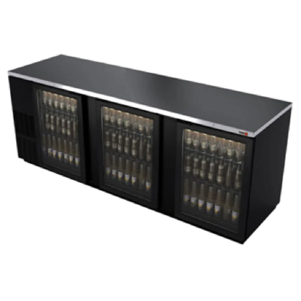 Fagor Refrigeration FBB-95G-N 95 Inch Refrigerated Back Bar Cooler Black Exterior Fagor Refrigeration FBB-95G-N 95 Inch Refrigerated Back Bar Cooler Black Exterior