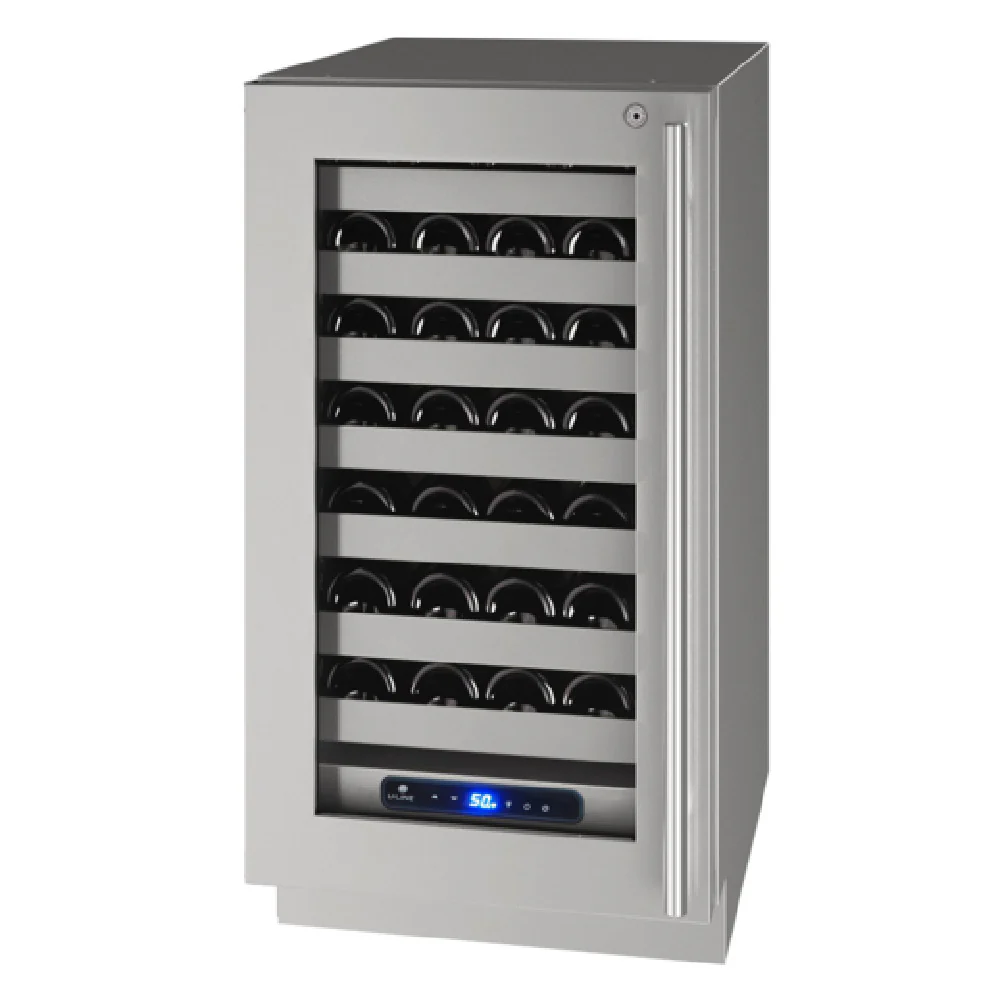 U-Line Corporation UHWC518-SG51A 17-3/4 Inch Wine Refrigerator with 35 Bottle Capacity