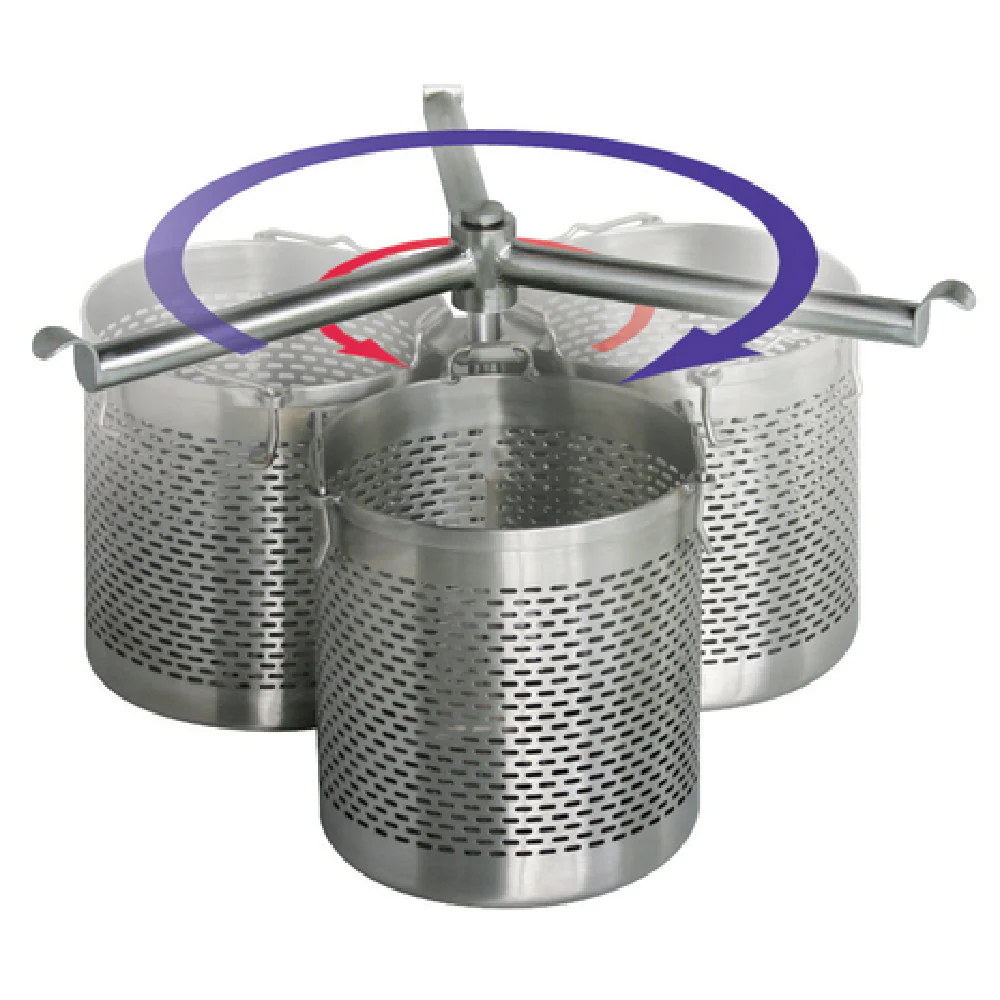 Optional 80 Gallon Stainless Steel Tri-Basket Kettle Strainer System, Cleveland TBS80 Optional 80 Gallon Stainless Steel Tri-Basket Kettle Strainer System, Cleveland TBS80