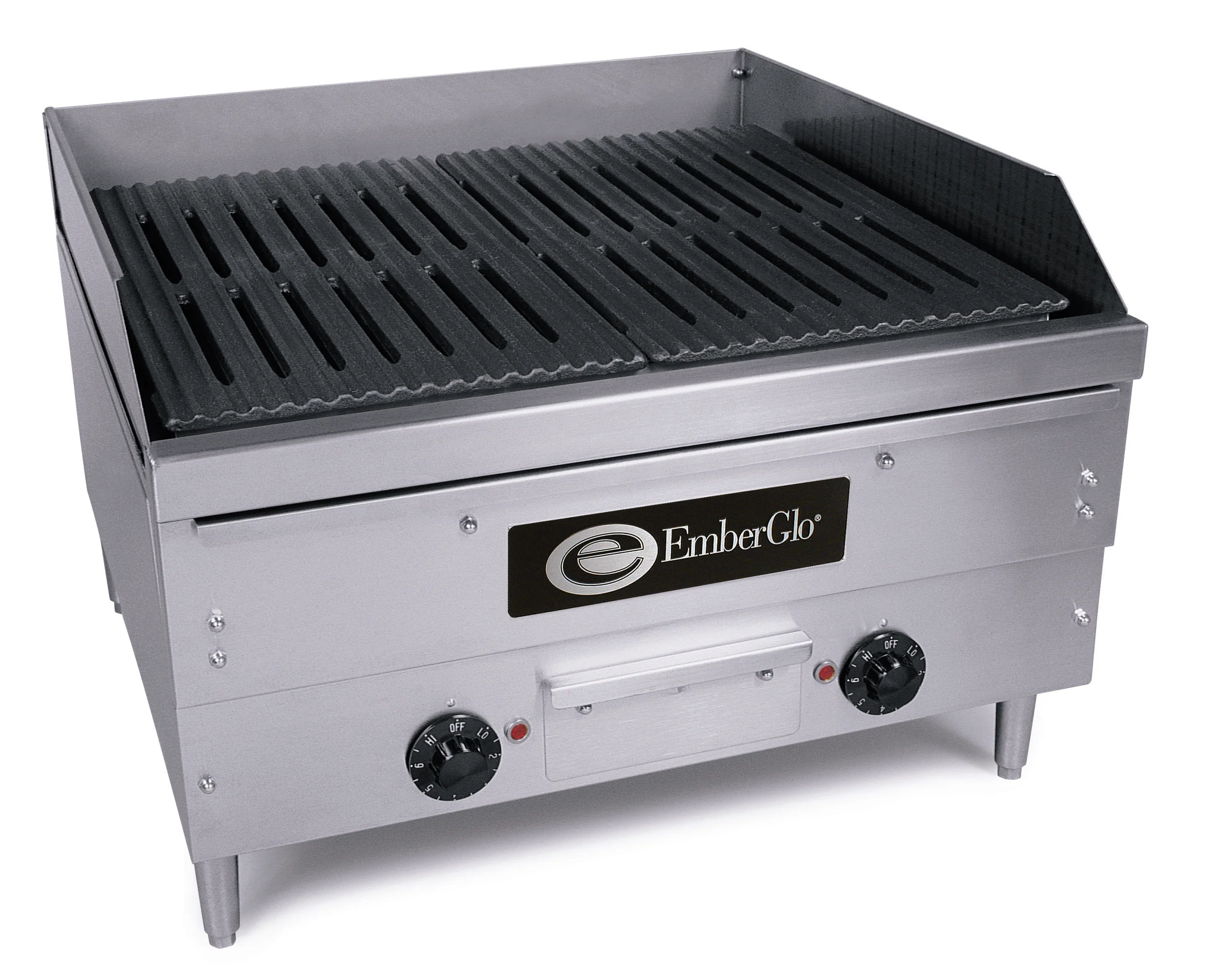 EmberGlo E2424-208V-5700201 24 Inch Electric Charbroiler Countertop with Grease Drainage