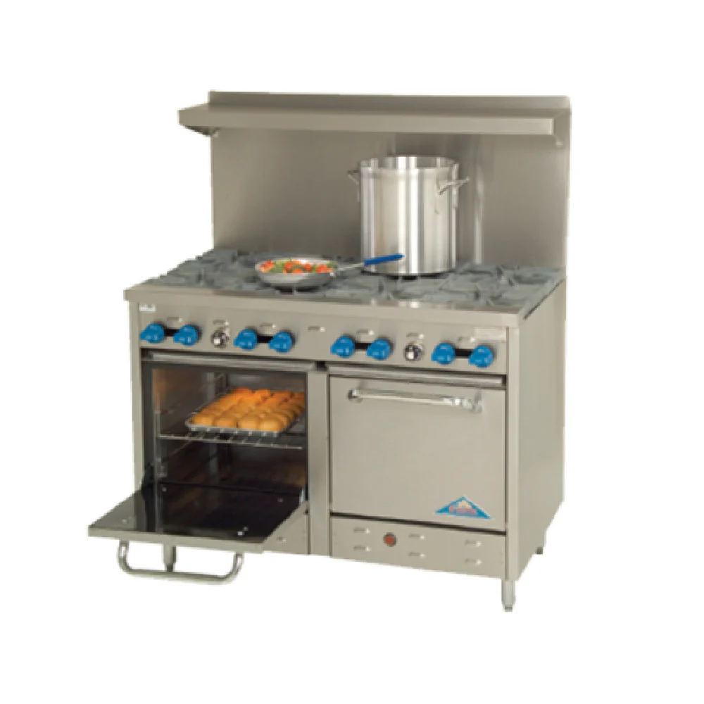 Comstock-Castle F3218 48 Inch Gas Range with 8 Burners 264000 BTU
