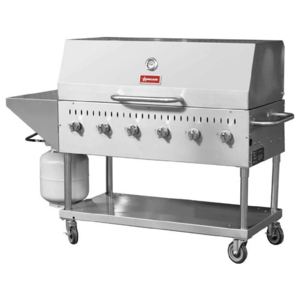 Omcan 47841 (CE-CN-0048-S LP) Outdoor Propane BBQ Grill LP Gas 47-1/5