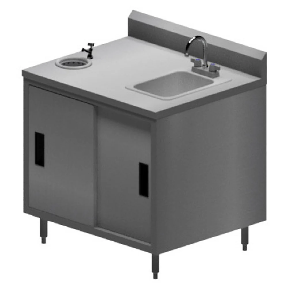 BK Resources MOD-IC 36 Inch Work Table and Ice Cream Cabinet with Sliding Doors BK Resources MOD-IC 36 Inch Work Table and Ice Cream Cabinet with Sliding Doors