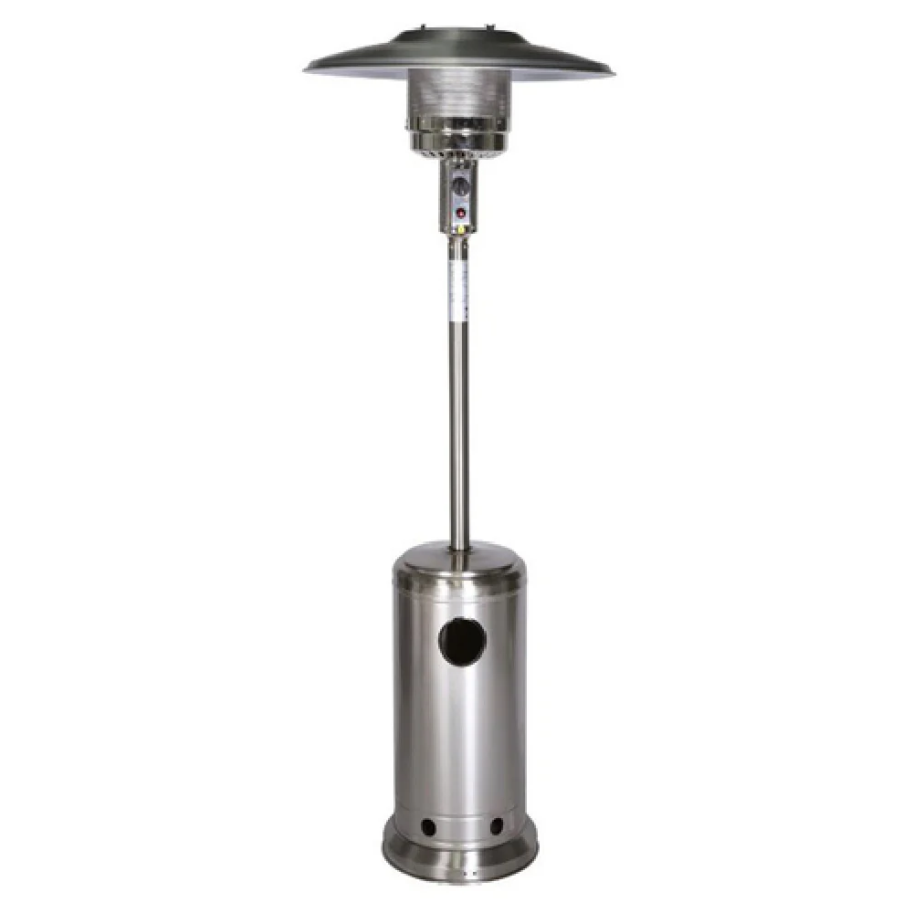 Crown Verity CV-2620-SS 21 Inch Patio Heater Gas Adjustable Propane Stainless Steel with Wheel Kit