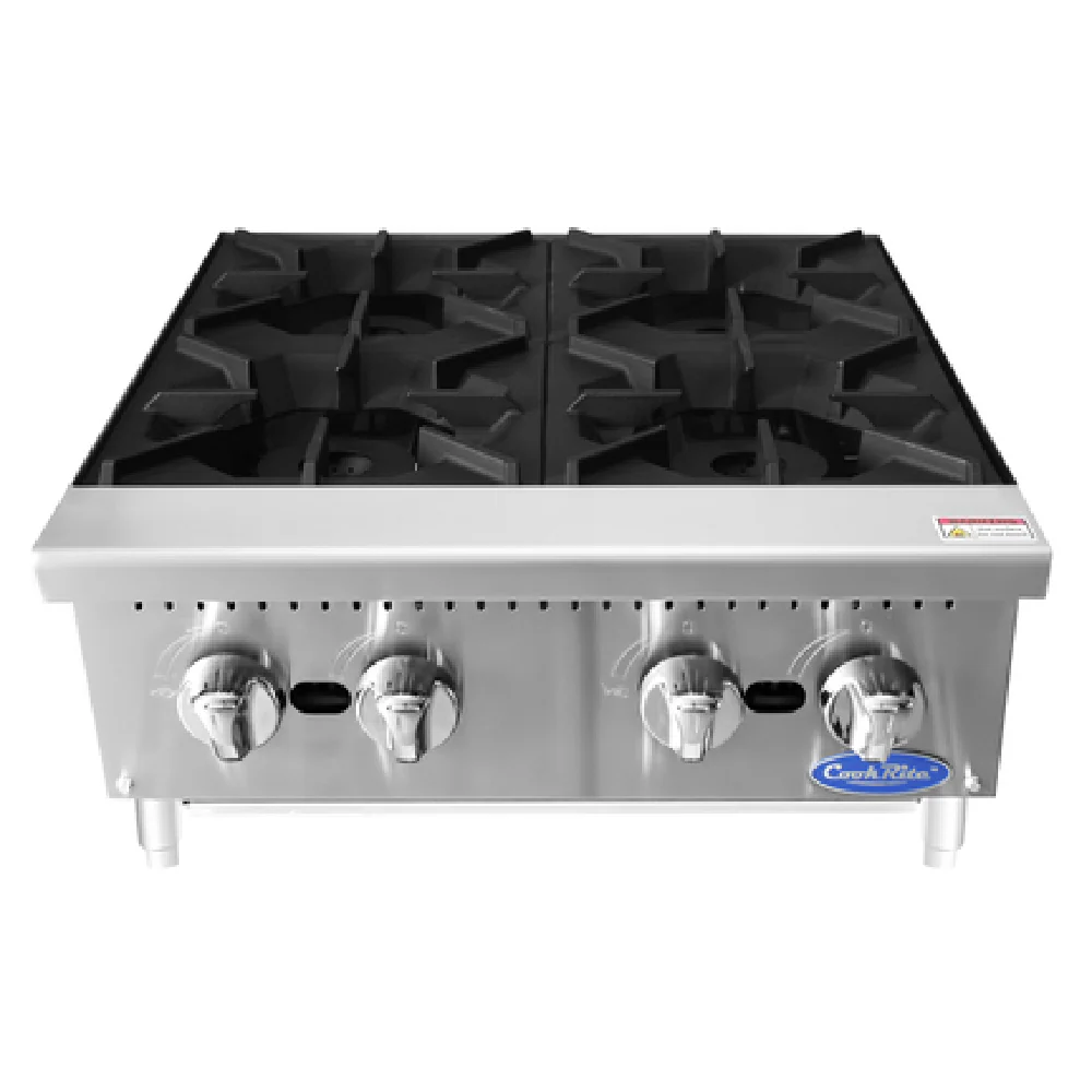 Atosa ACHP-4_NAT 24 Inch Gas Countertop Hotplate with 4 Burners 128000 BTU Atosa ACHP-4_NAT 24 Inch Gas Countertop Hotplate with 4 Burners 128000 BTU