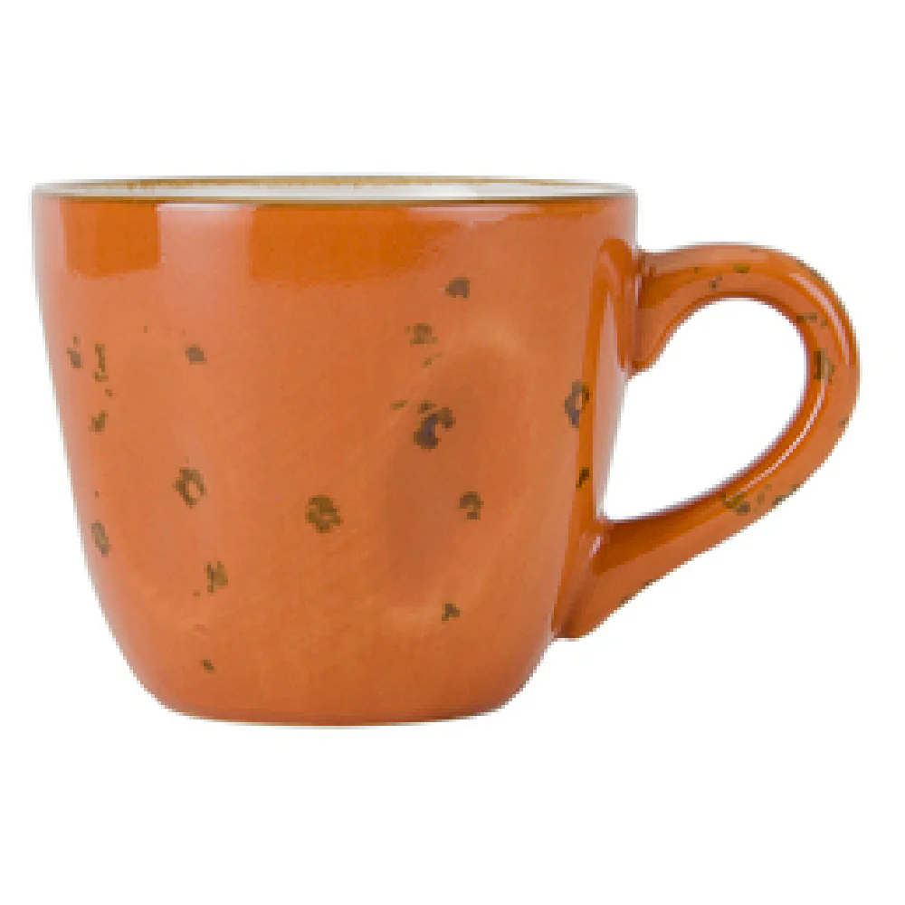 Tuxton GGC-085 3-1/2 Oz Espresso Cup with Handle Porcelain Coral