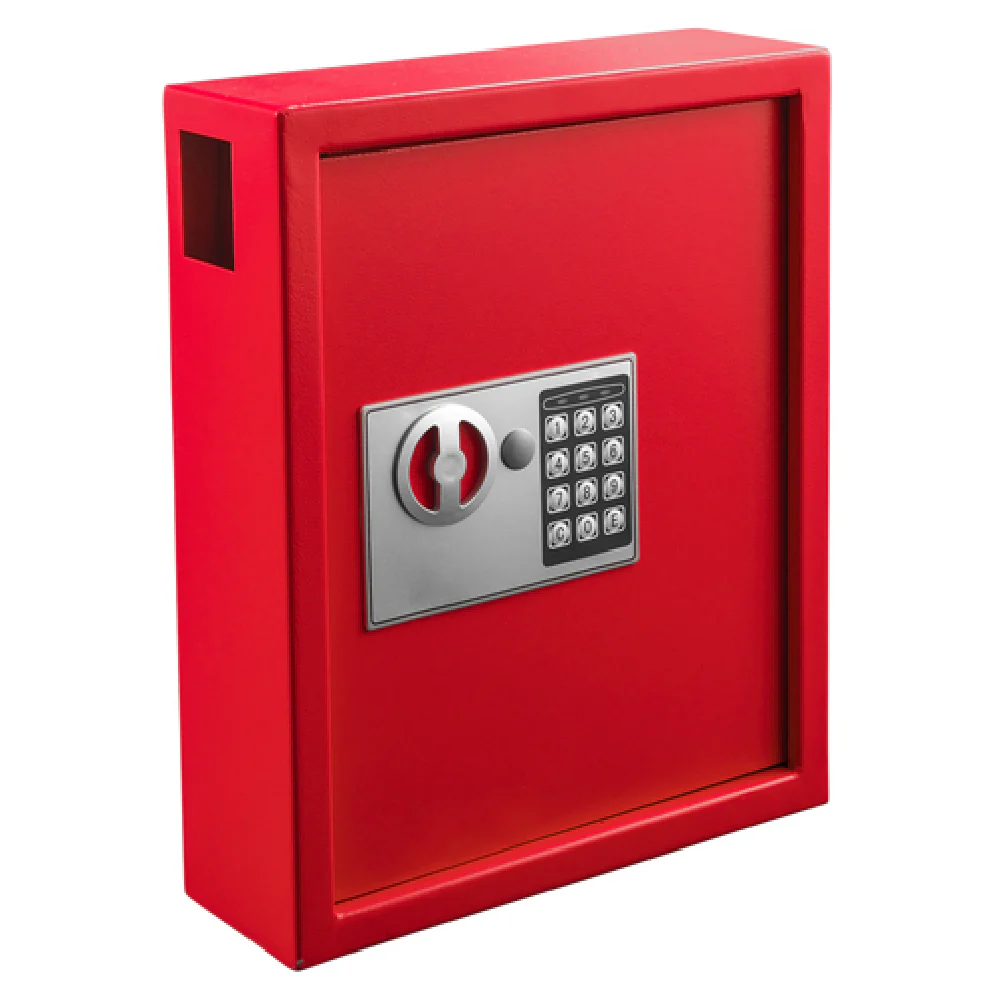 Alpine Industries ADI680-40-RED 13 Inch Steel Key Cabinet Digital Lock Red Finish