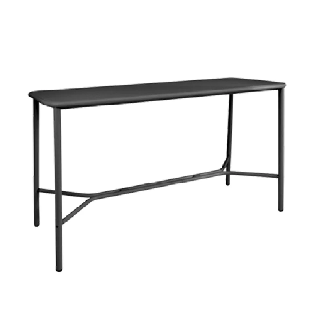 emuamericas 538 72 Inch Yard Bar Table with Aluminum Top Indoor Outdoor